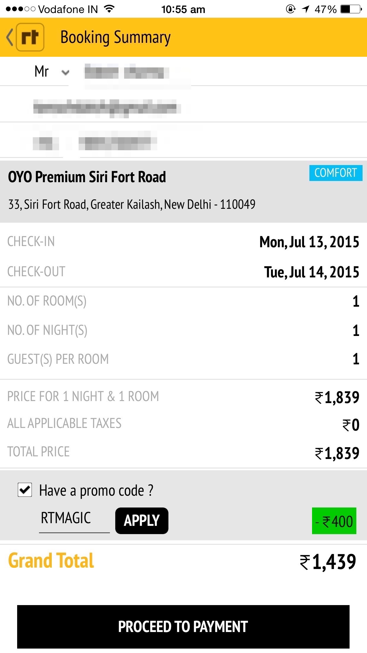 OYO Premium Siri Fort Road