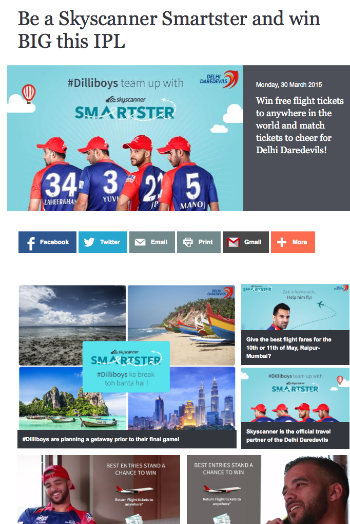 Skyscanner Smartsters Website Page