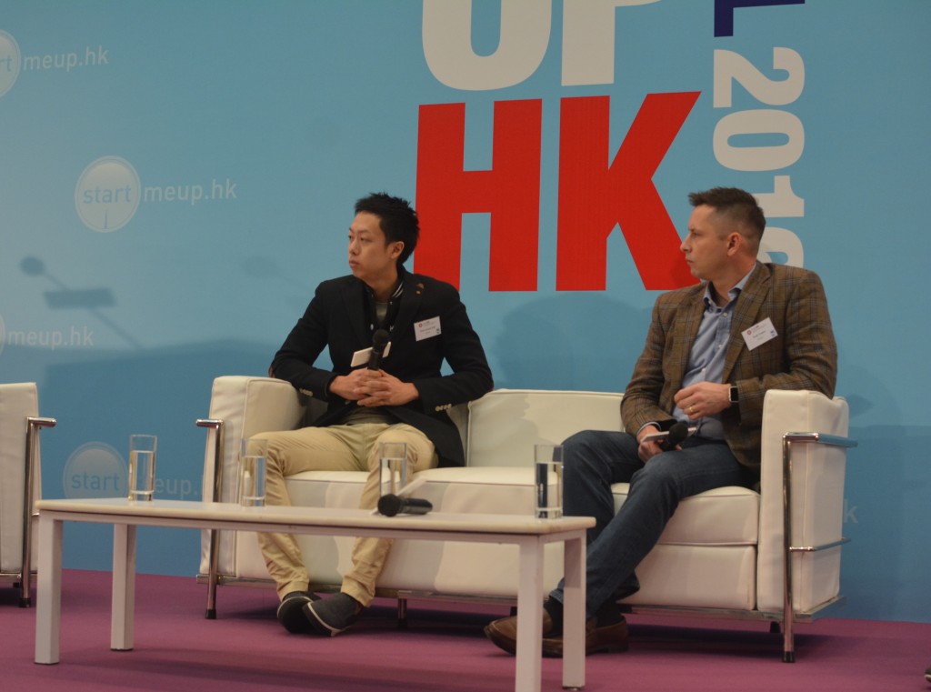 From Left: Klook's Co-Founder Eric Gnock Fah with Co-Panelist at StartmeupHK festival in Hong Kong