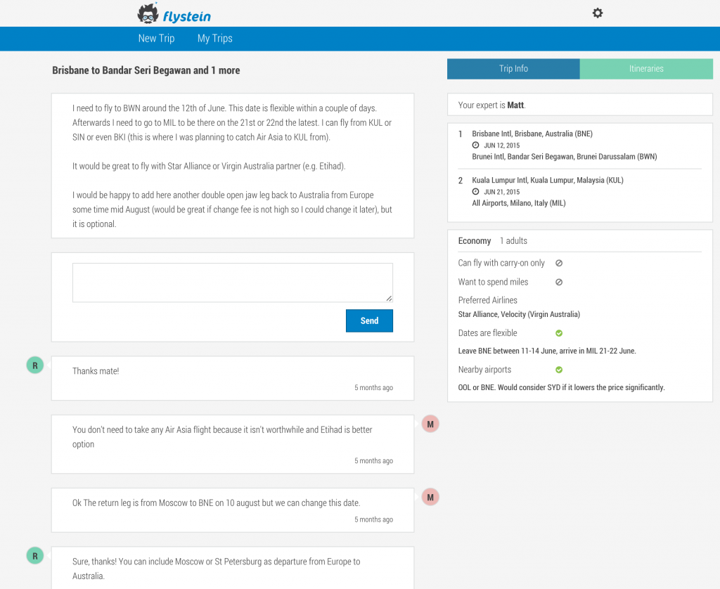 flystein InAppLiveChat