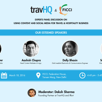 TravHQ puts together a panel of Content Marketers to stir discussion at FICCI Travel and Hospitality Tech Conclave 2016