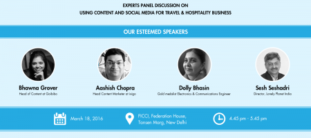 TravHQ puts together a panel of Content Marketers to stir discussion at FICCI Travel and Hospitality Tech Conclave 2016