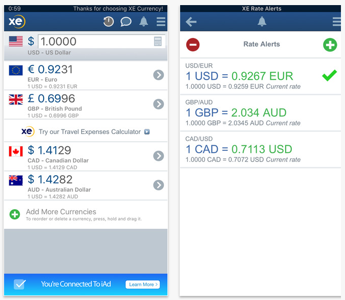 xe app change base currency in forex