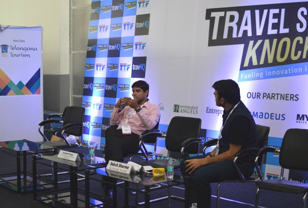 Sreekanth Perepu, Investment Director, Hyderabad Angels Network with Daksh Sharma, Co-Founder, TravHQ