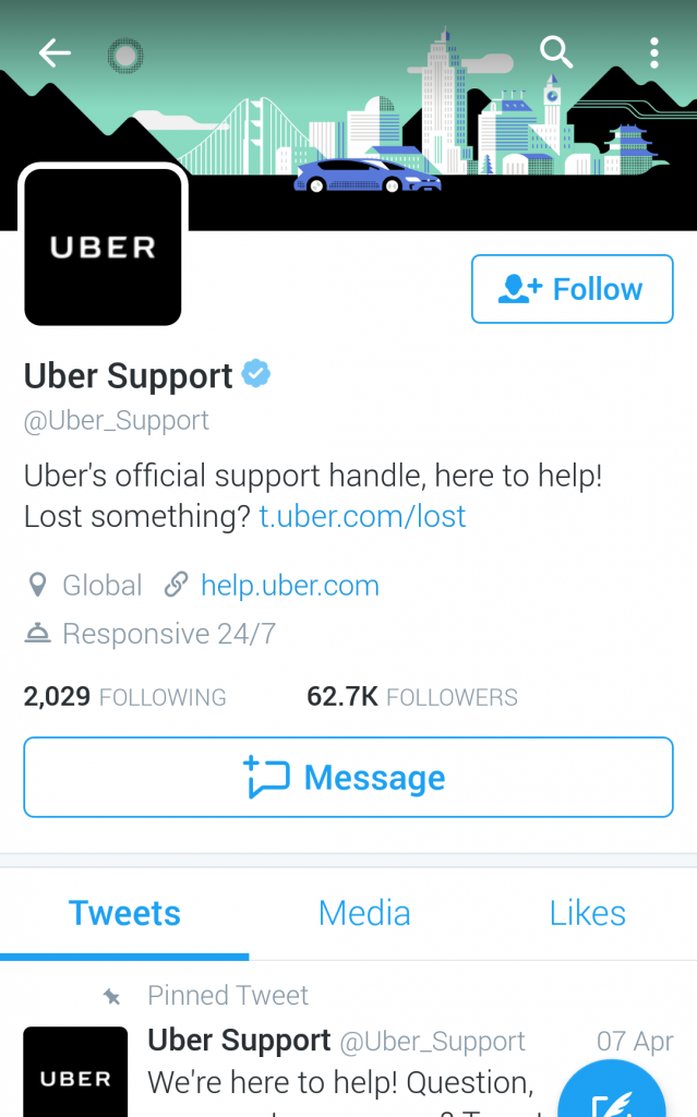 uber twitter screenshot