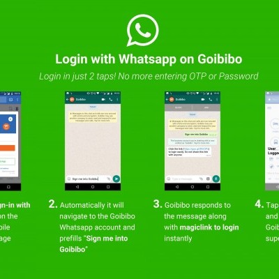 Goibibo now enables users to login via WhatsApp