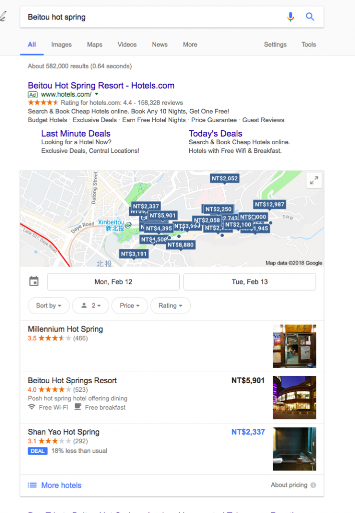 Google- Pitching Travel Ahead of Search Results