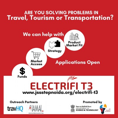 Electrifi T3 – Accelerator Program in Travel, Tourism and Transportation provides seed funding upto 30 lacs