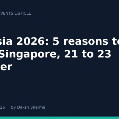 ITB Asia 2026: 5 reasons to book Singapore, 21 to 23 October